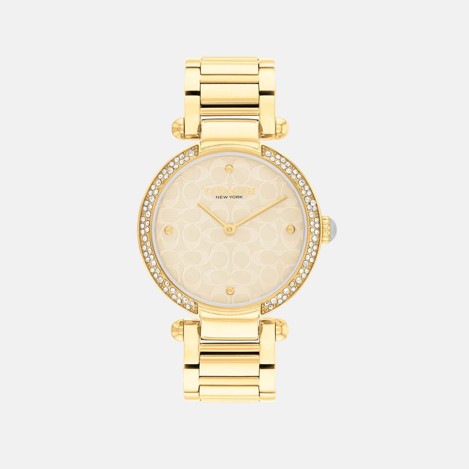 Cary Women Quartz Beige Dial Analog Stainless Steel Watch 14504183