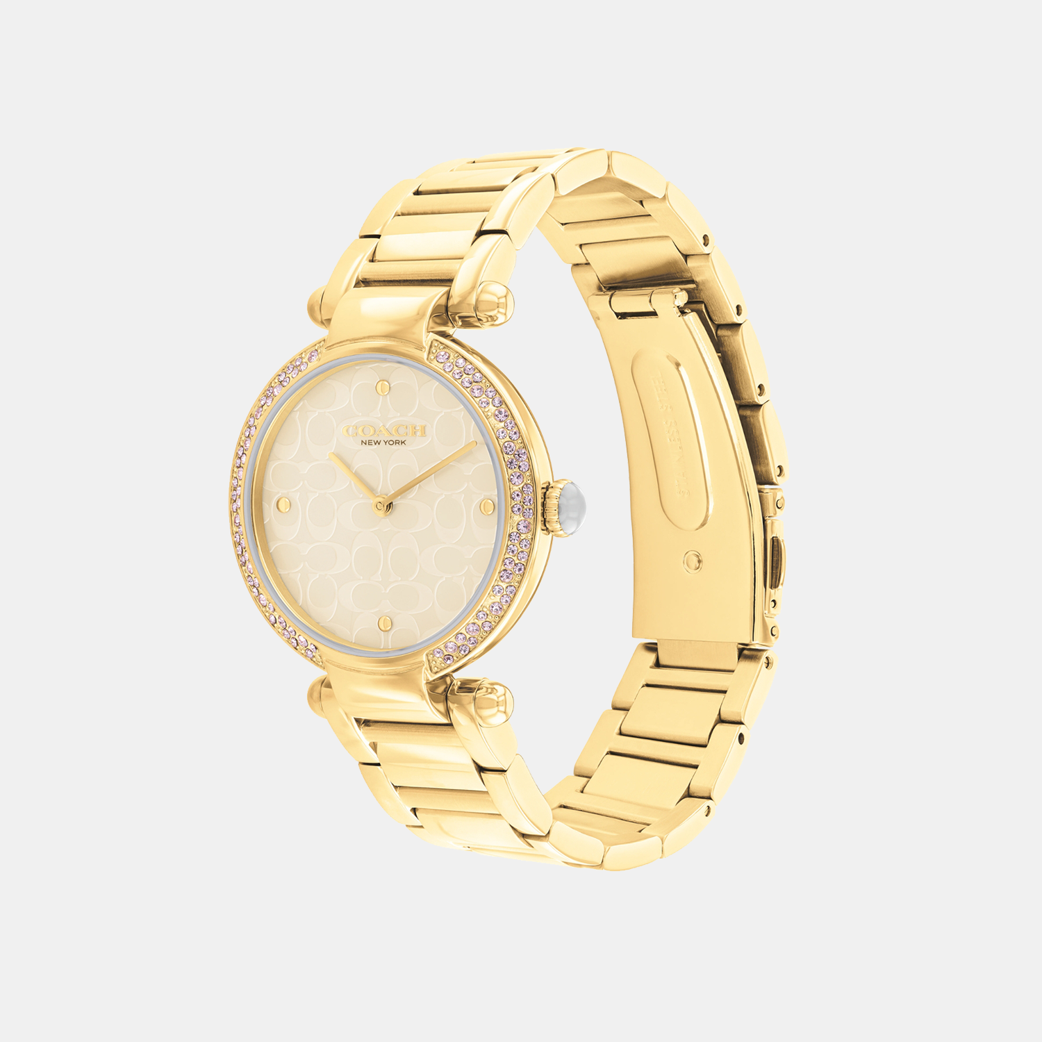 Cary Women Quartz Beige Dial Analog Stainless Steel Watch 14504183