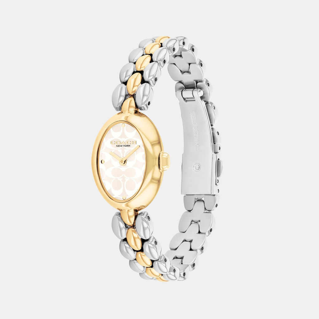 Sammy Women Quartz White Dial Analog Stainless Steel Watch 14504419