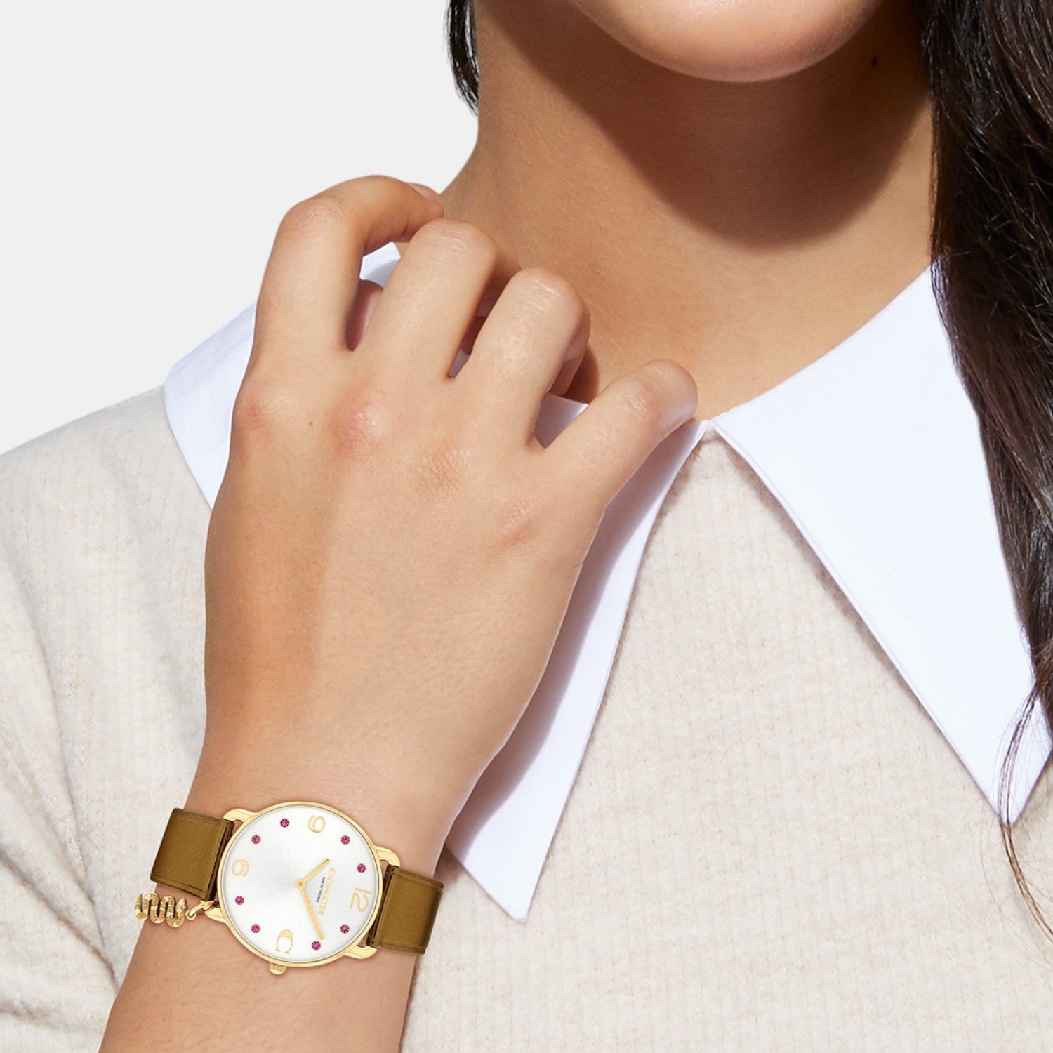 Elliot Women Quartz White Dial Analog Stainless Steel Watch 14504449