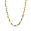 Classic Golden Round Tennis Necklace