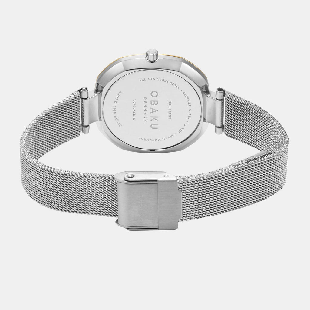 Brilliant Women Quartz Silver Dial Analog Stainless Steel Watch V277LXFIMC