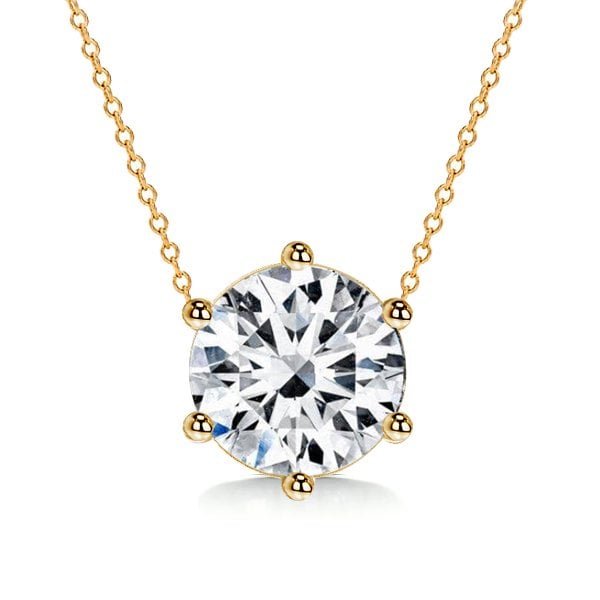 Italo Round Cut Simple Chain Necklace In Sterling Silver