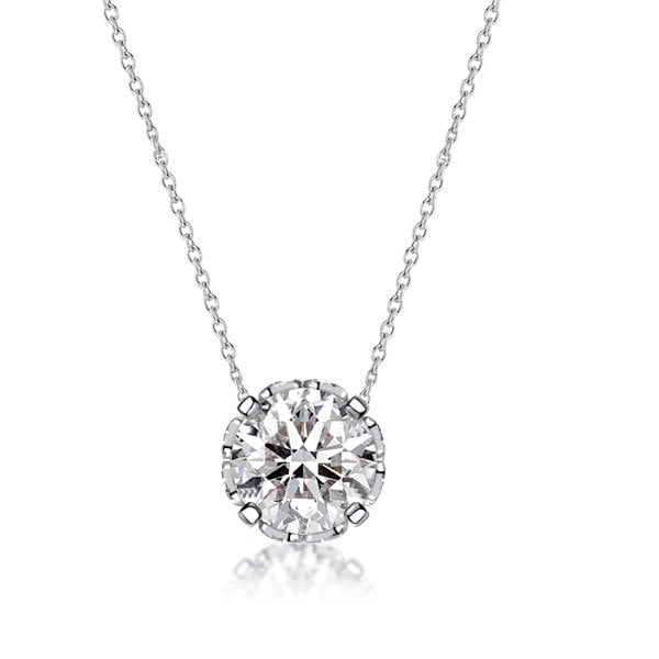 Italo Round Cut Filigree Vintage Pendant Necklace For Women