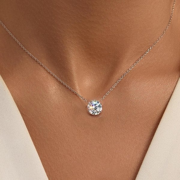 Italo Round Cut Filigree Vintage Pendant Necklace For Women