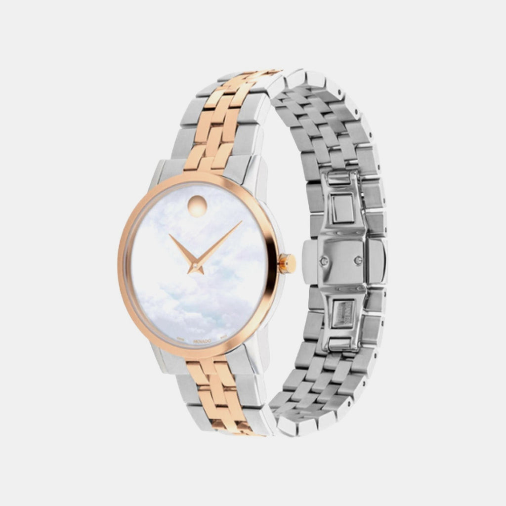 Museum Women Quartz Mother Of Pearl Dial Analog Stainless Steel Watch 607629