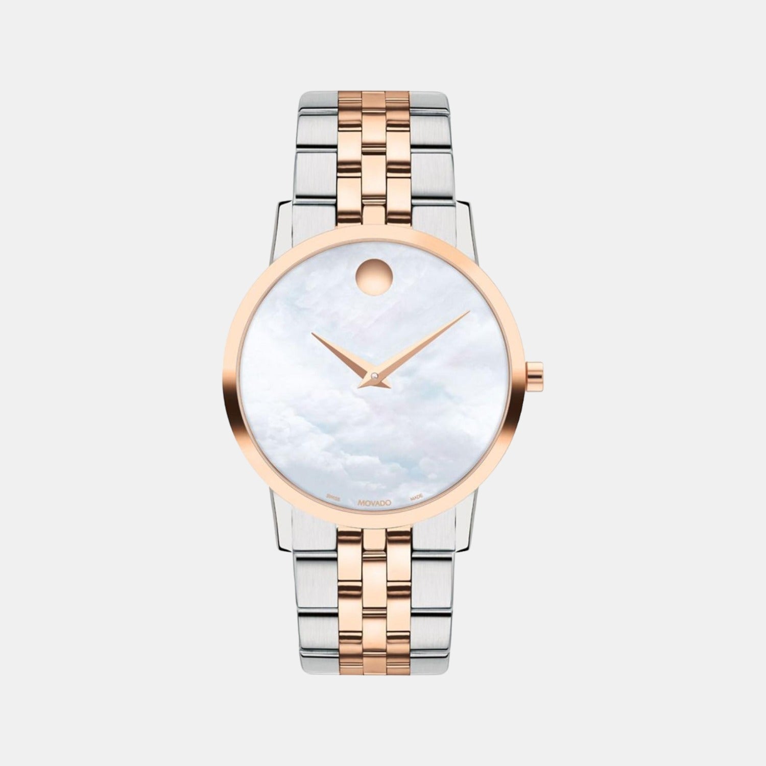 Museum Women Quartz Mother Of Pearl Dial Analog Stainless Steel Watch 607629