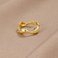 18K Gold Wave Ring