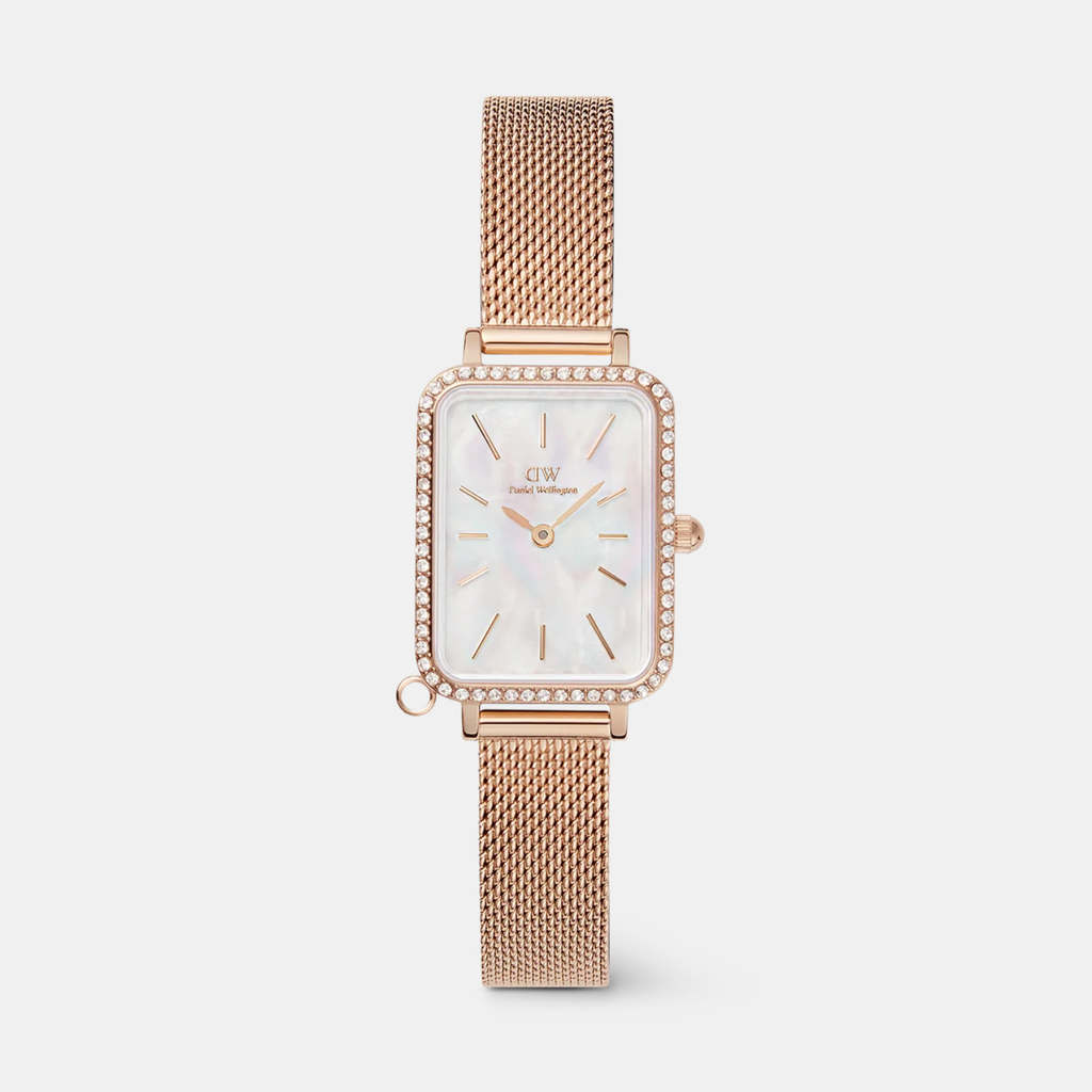 Quadro Women Quartz White Dial Analog Stainless Steel Watch DW00100748