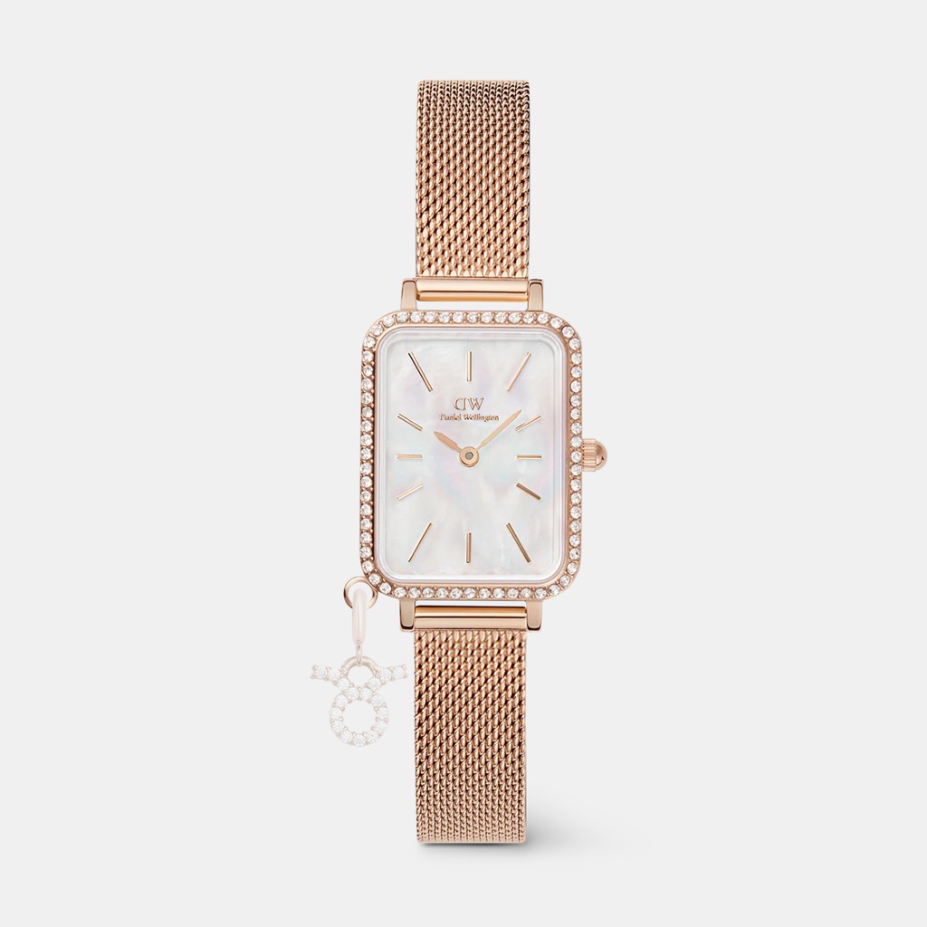 Quadro Women Quartz White Dial Analog Stainless Steel Watch DW00100748
