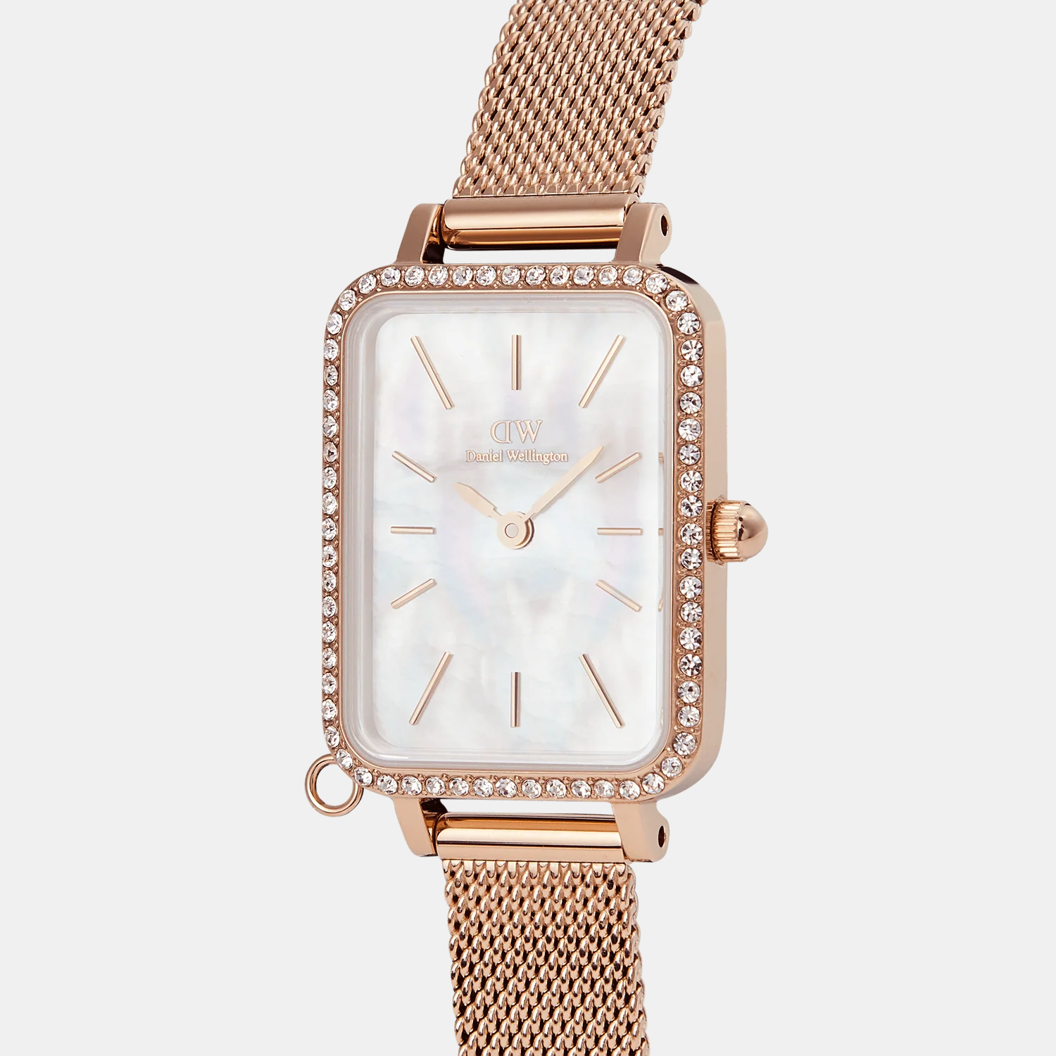 Quadro Women Quartz White Dial Analog Stainless Steel Watch DW00100748