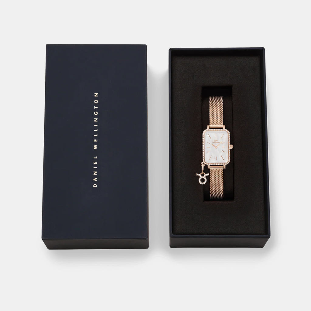 Quadro Women Quartz White Dial Analog Stainless Steel Watch DW00100748