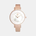 Lun Rose Women Quartz Pink Dial Analog Mesh Watch V158LEVWMV