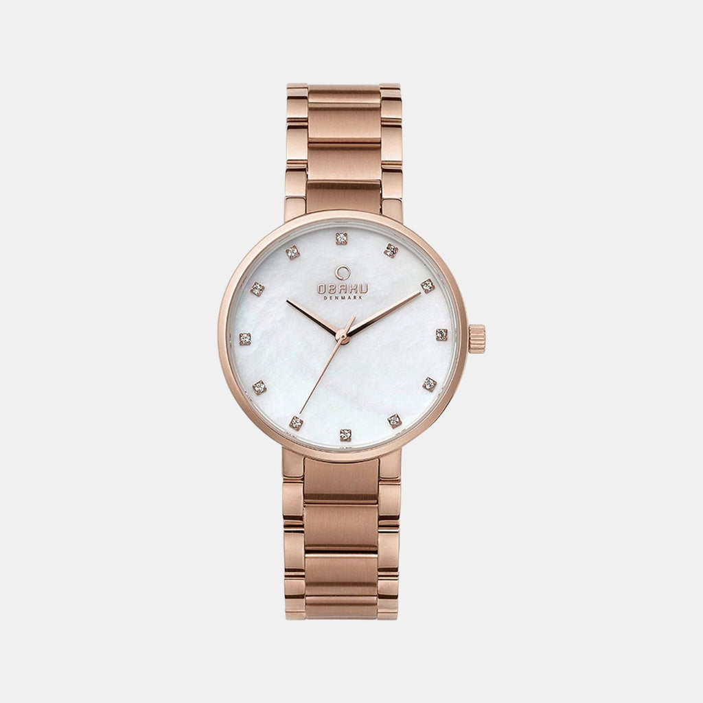 Glad Fuscia Women Quartz Mother Of Pearl Dial Analog Stainless Steel Watch V189LXVWSV