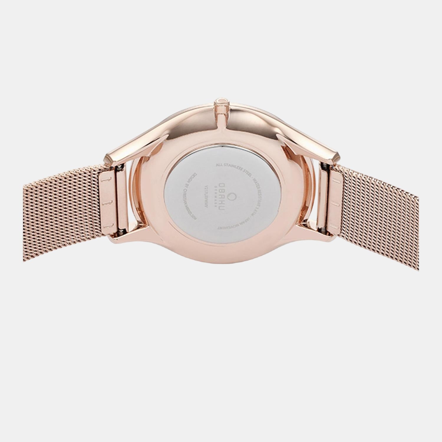 Fin Rose Women Quartz Mother Of Pearl Dial Analog Mesh Watch V217LXVWMV