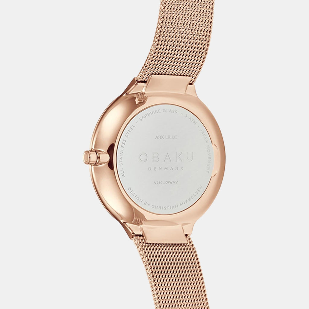 Ark Lille Women Quartz White Dial Analog Mesh Watch V240LXVWMV