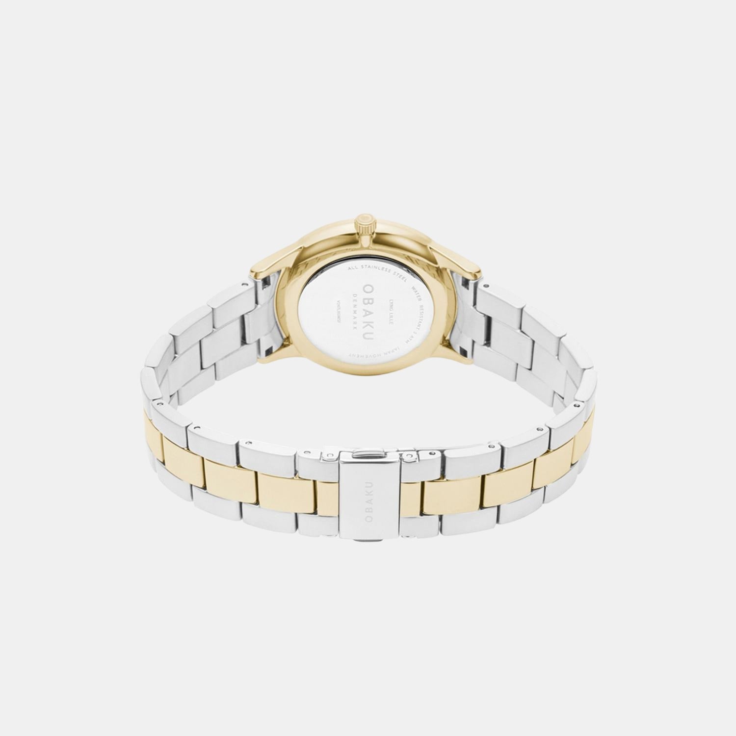 Lyng Lille Alabaster Women Quartz Mother Of Pearl Dial Analog Stainless Steel Watch V247LXGWSF