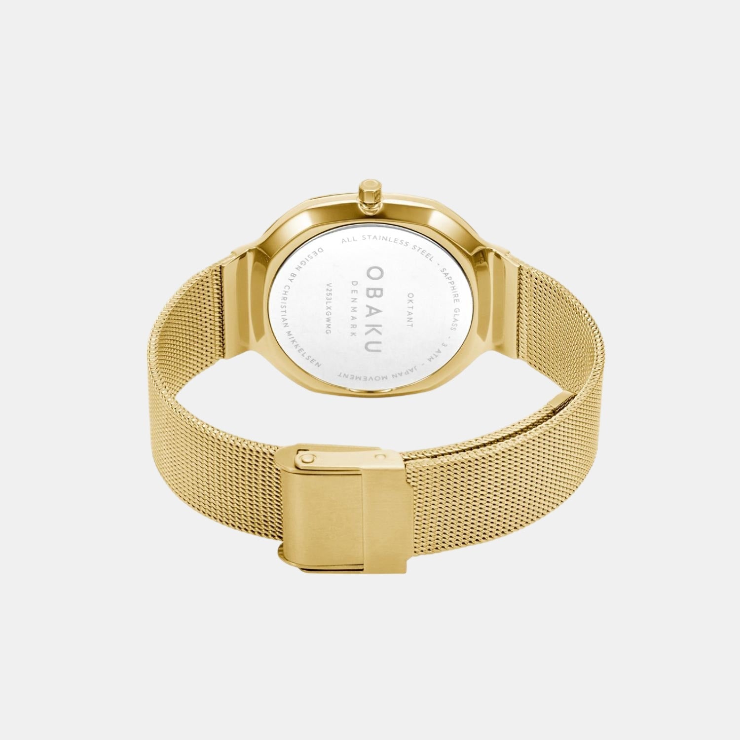 Oktant Lille-Gold Women Quartz White Dial Analog Mesh Watch V253LXGWMG