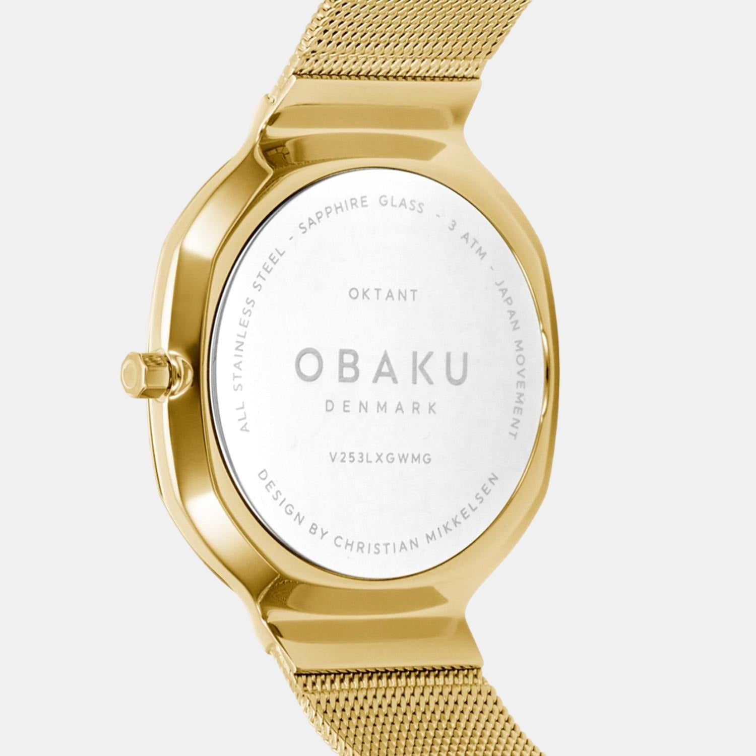 Oktant Lille-Gold Women Quartz White Dial Analog Mesh Watch V253LXGWMG